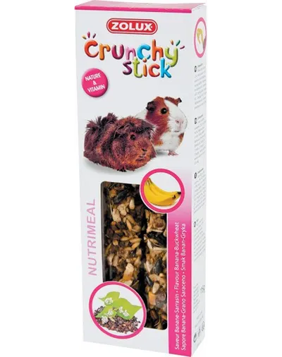ZOLUX Crunchy Stick pentru porcușori de guinea - banane / hrișcă 115 g