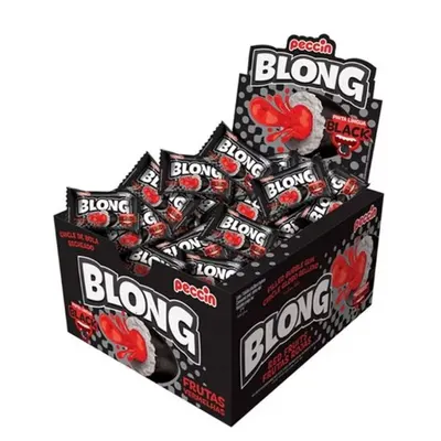 Guma de mestecat Blong Black Peccin umplutura de fructe rosii, 5 g, 40 bucati Engros