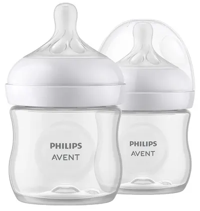 Sticle Philips Avent - Natural Response 3.0, cu suzetă 0luni+, 2 х 125 ml