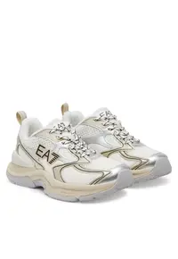 Pantofi sport dama - X8X249 XK446 D141 - piele ecologica - alb/crem