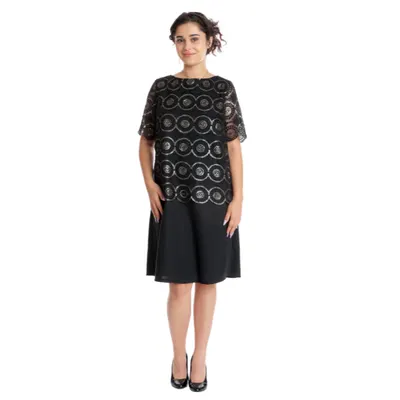 Rochie CT24082 negru/auriu, Cesy | marimea S