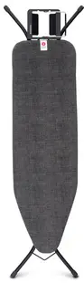 Masă de călcat Brabantia - Denim Black, cu suport pentru fier de călcat, 124 x 38 cm