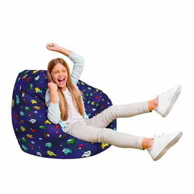 Fotoliu Puf Bean Bag tip Para L AmongUs blue