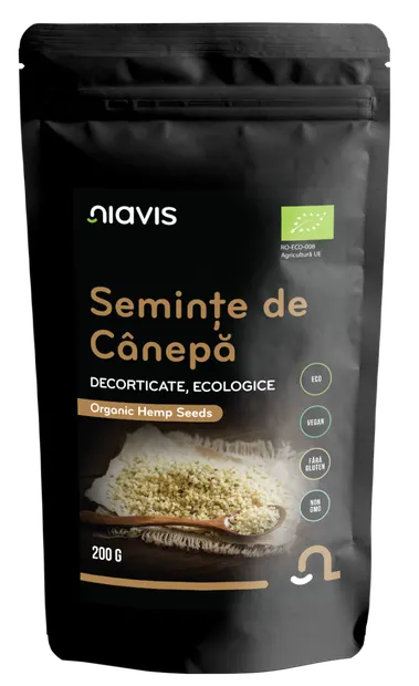 Seminte de canepa decorticate, 200g, Niavis
