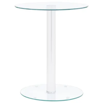 vidaXL Măsuță de cafea, transparent, 40 cm, sticlă securizată