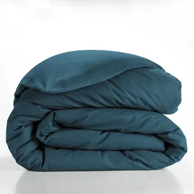 Husă de pilotă petrol din bumbac pentru pat dublu/extinsă 240x220 cm Lina – douceur d'intérieur