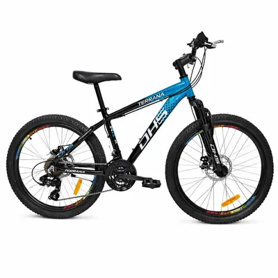Bicicleta Copii Dhs Terrana 2423, model 2026 - 24 Inch, Albastru-Negru