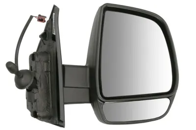 Oglinda laterala dreapta mecanica, convex, grund, dublu potrivit FIAT DOBLO II; OPEL COMBO D 09.14-12.22