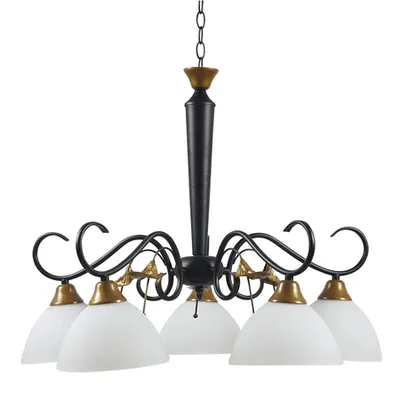 Lustra Ethia Negru+Maro+Alb 5xE27 60W
