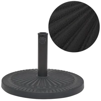 Gossi suport umbrela de soare, rasina, rotund, negru, 14 kg
