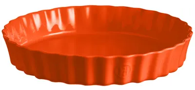 Formă ceramică pentru prăjituri Emile Henry - 2.8 L, 32 cm, portocaliu