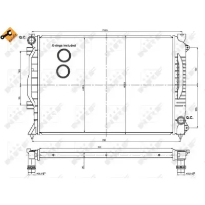 Radiator, racire motor NRF 53443