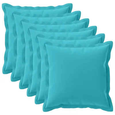 vidaXL Husă pentru pernă 6 buc. HOUTEN Turcoaz 80 x 80 cm Poliester