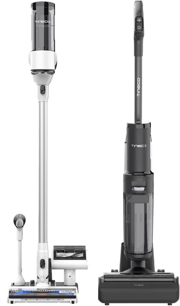Aspirator vertical și de mână Tineco - Floor One S7 Switch 5-în-1, alb/negru