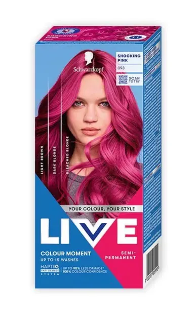 Vopsea de par semi-permanenta 093 Ultra Brights Pink, 80ml, Live