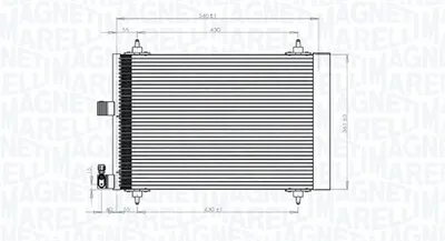 Radiator AC condensator potrivit CITROEN C5 II, C6; PEUGEOT 407 1.6D-3.0 03.04
