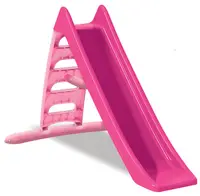 Tobogan pentru copii Dohany Speed Roz, rezistent UV, panta alunecare 170cm, utilizare interiorexterior, scara mare cu manere sustinere