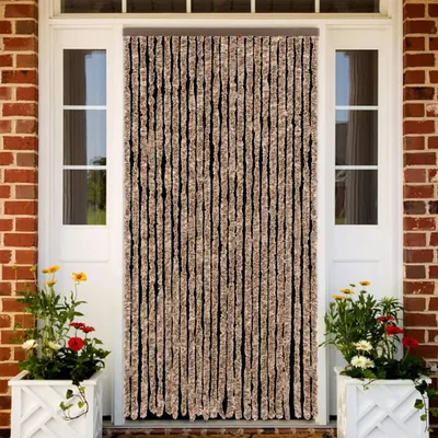 Gossi perdea pentru insecte, bej si maro inchis, 100x230 cm chenille