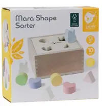 Sortator din lemn Classic World - Cutie cu forme, culori pastelate