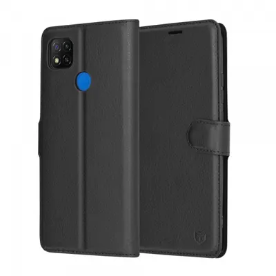 Husa pentru Xiaomi Redmi 9C NFC / 9C, Techsuit, Leather Folio, Neagra