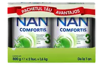 Pachet Nan 3 Comfortis 1-2 ani, 2 x 800g, Nestle