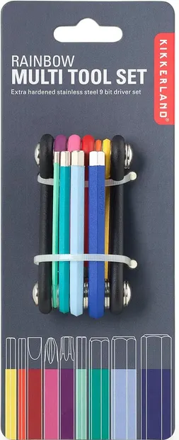 Instrument multifuncțional Kikkerland - Rainbow, 9 în 1