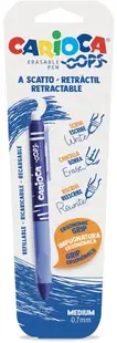 Pix care se sterge cu radiera Carioca Oops - Albastru, cu mecanism cu click