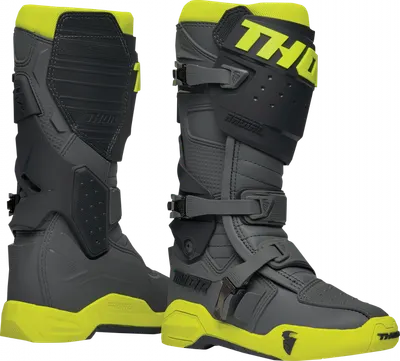 Cizme Atv Cross Thor Radial, culoare gri galben fluo, marime 48