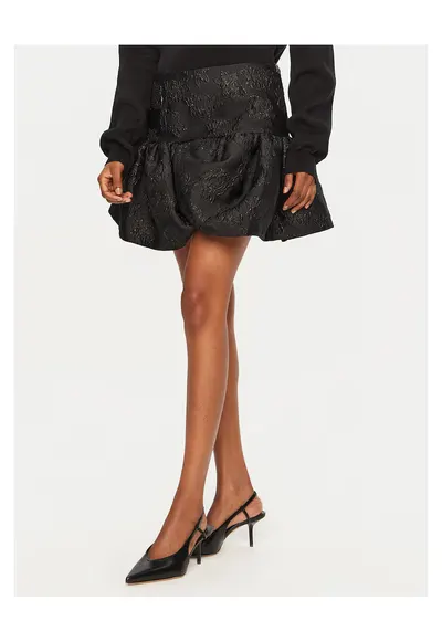 Fusta mini - negru - bufanta