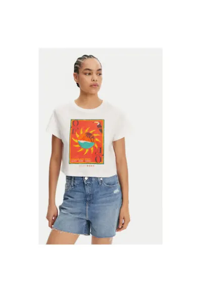 Tricou dama ERJZT05921 - Bumbac - Alb - Alb