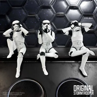 Set 3 figurine - Three Wise Sitting Stormtroopers