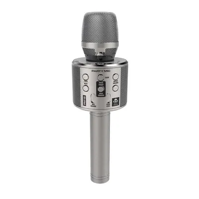 Microfon karaoke pentru copii iDance - Argintiu