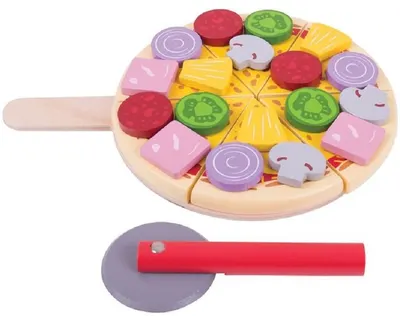Jucarie de lemn pentru copii Bigjigs - Pizza
