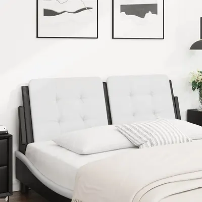vidaXL Pernă pentru tăblie pat, Zadar, alb și negru, 137cm, piele artificială