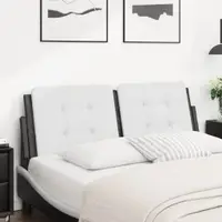 vidaXL Pernă pentru tăblie pat, Zadar, alb și negru, 137cm, piele artificială