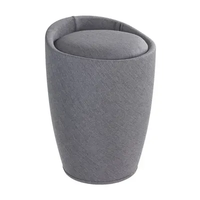 Coș de rufe și taburet, 2 în 1, Wenko Linen Look, gri, 20 l