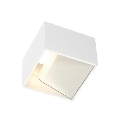 Corp iluminat de perete, aplica, lumini logs in perete, cu LED-uri alb, 3000K, patrat, alb, inclusiv. conducator auto cu LED-uri
