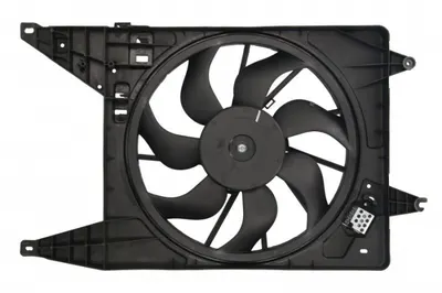 Ventilator radiator (cu carcasa) potrivit DACIA LOGAN, LOGAN EXPRESS, LOGAN MCV, SANDERO; RENAULT LOGAN I, SANDERO STEPWAY I; VW PASSAT B6 1.0ALK-2.0D 03.05