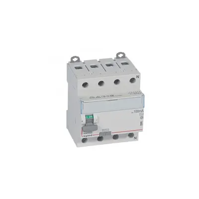Intrerupator diferential RCD DX³-ID - 4P 400 V~ Nul pe partea dreapta - 63 A - 100 mA - tip AC