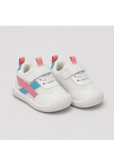 Pantofi sport primii pasi - Talpa flexibila si antiderapanta - Inchidere Velcro - Roz