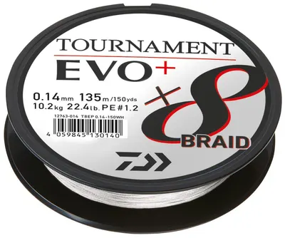 Fir Textil Daiwa Tournament 8x Braid Evo+ Alb 016mm/12,2kg/135m