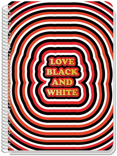 Caiet spiralat Black&White Love B&W - A4, 80 coli, sortiment