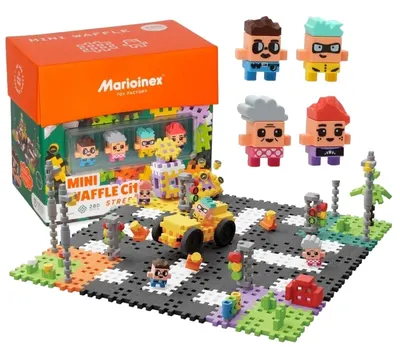 Mini constructor de vafe Marioinex - Centru oras, intersectie, 280 de piese
