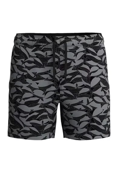 Sort inot barbati Redondo Edge Printed Volley 16 negru/gri - Negru