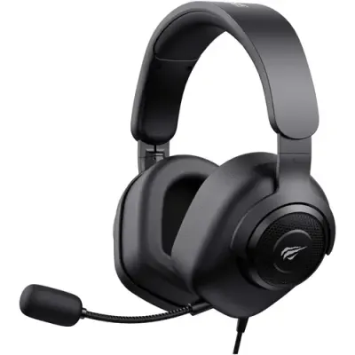 Casti gaming cu microfon HAVIT H2230d, sunet surround, difuzoare 50mm, control volum, microfon detasabil, multiplatforma, conectare prin jack 3.5mm, Negru