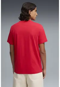 Tricou de bumbac cu logo Elevated - Rosu vermillion