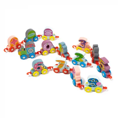 Trenulet Magnetic din Lemn - Nurio