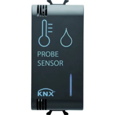 KNX/EASY Senzor temperatura si umidiate - 1 MODULE - NEGRU - CHORUS