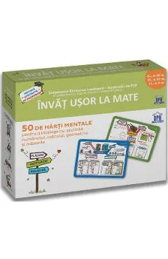 Invat usor la mate, 50 de harti mentale - Clasele 3,4,5