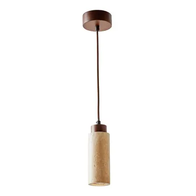 Lustră bej cu abajur din piatră ø 6,5 cm Selma – Opviq lights